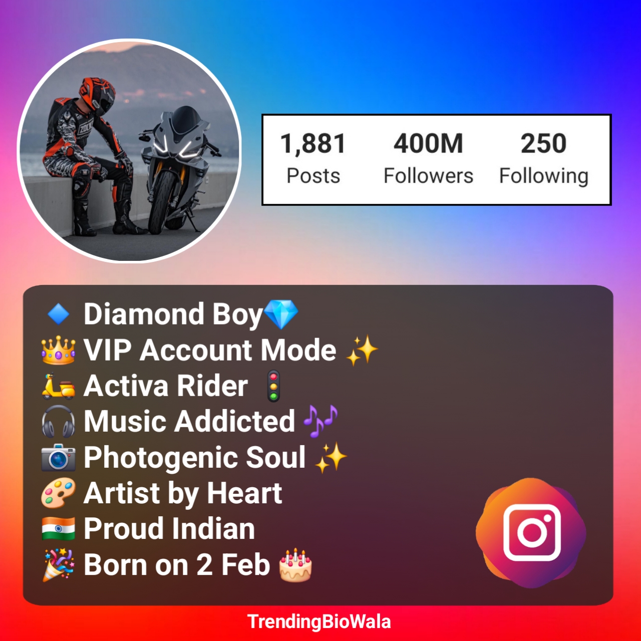 Instagram Bio For Bike Lovers