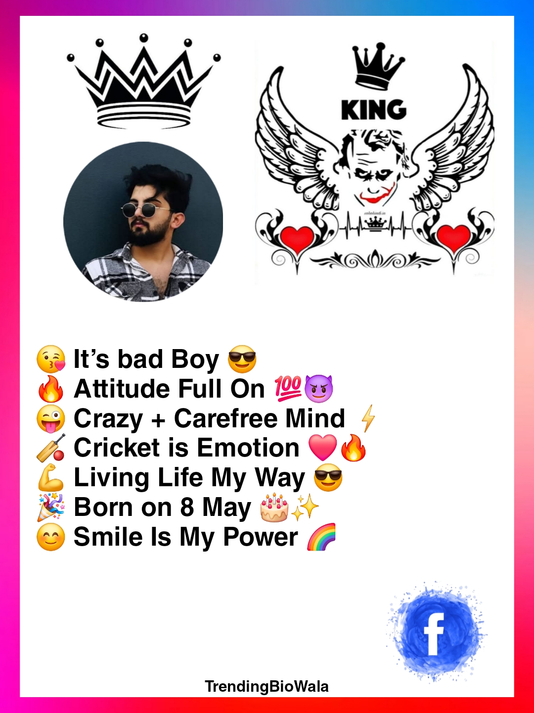 Facebook Bio For Boys