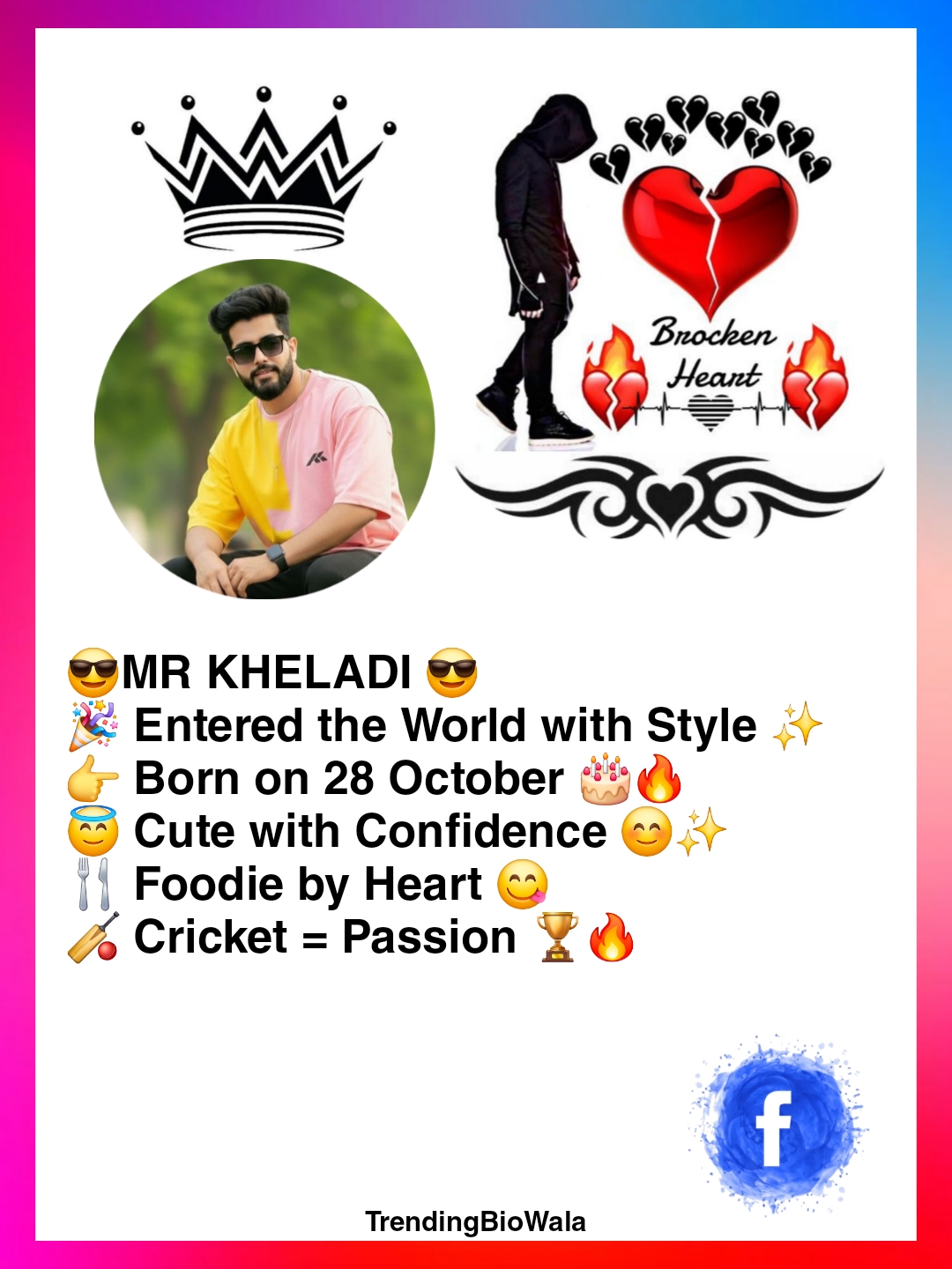 Facebook Bio Style Boy