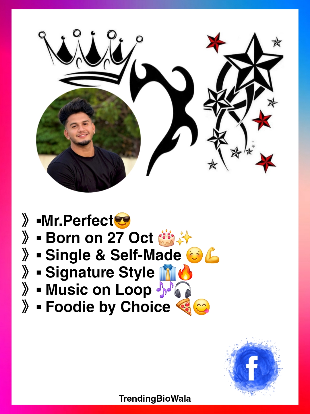 Facebook VIP Bio Boy