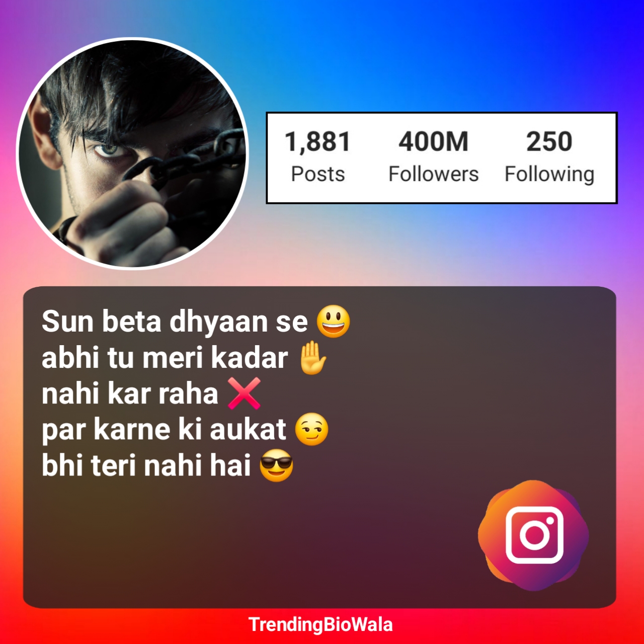 Gangster Bio For Instagram in Hindi