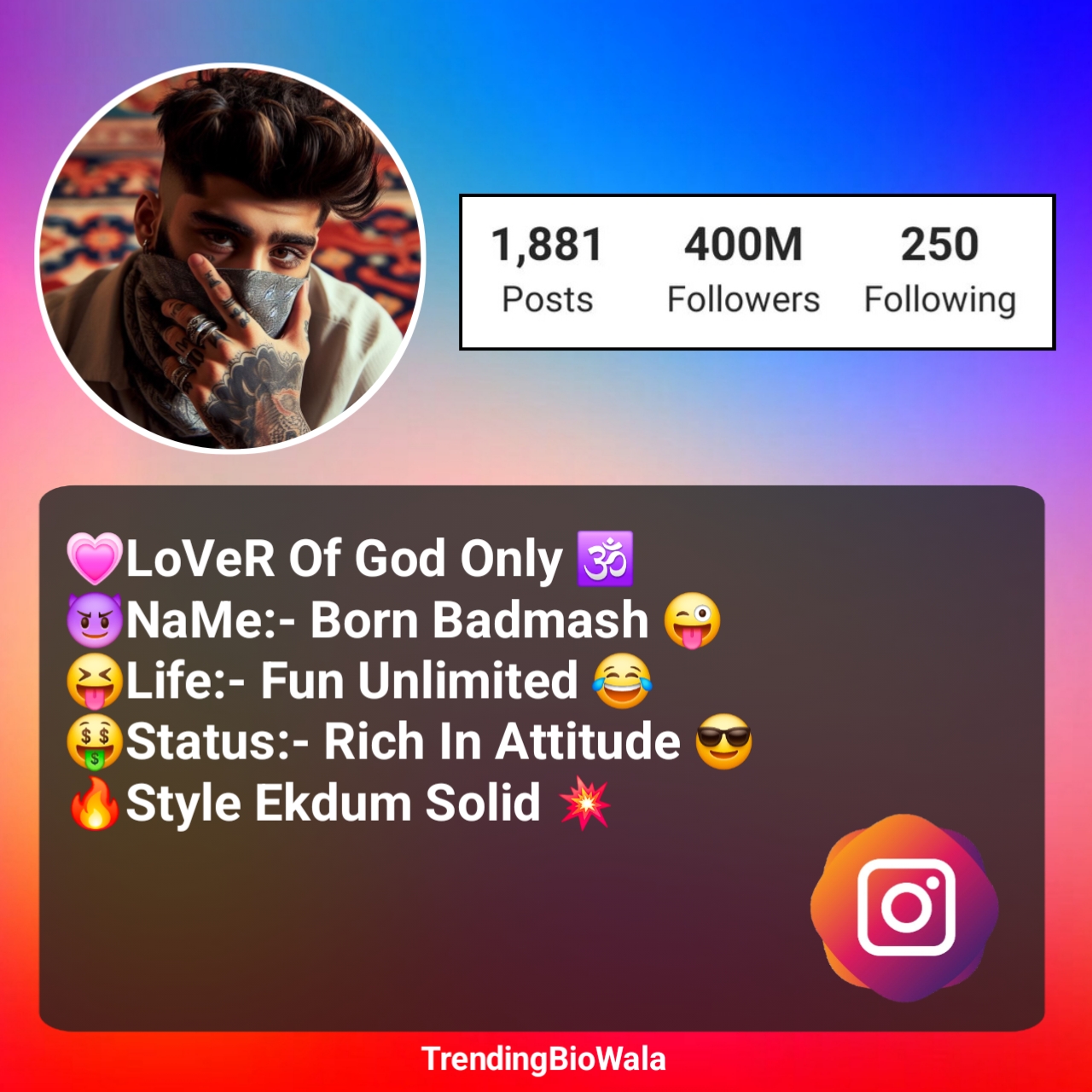 Instagram Bio For Boys Attitude