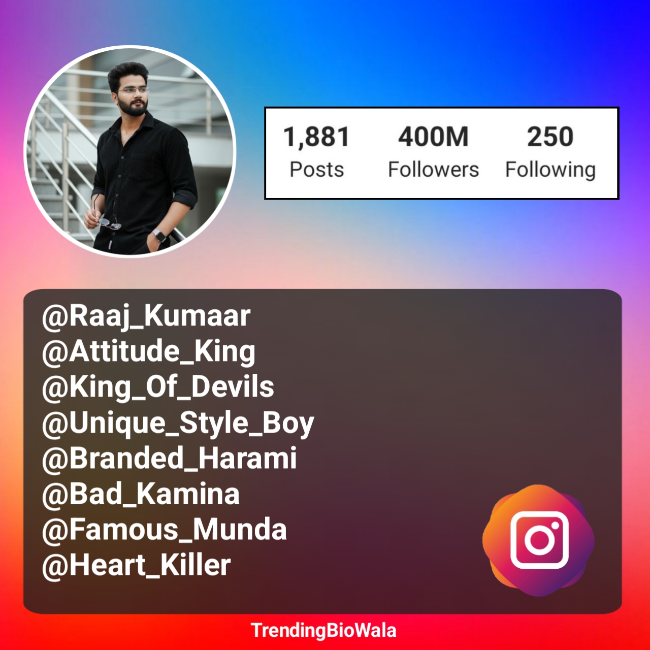 Username For Instagram For Boy Attitude