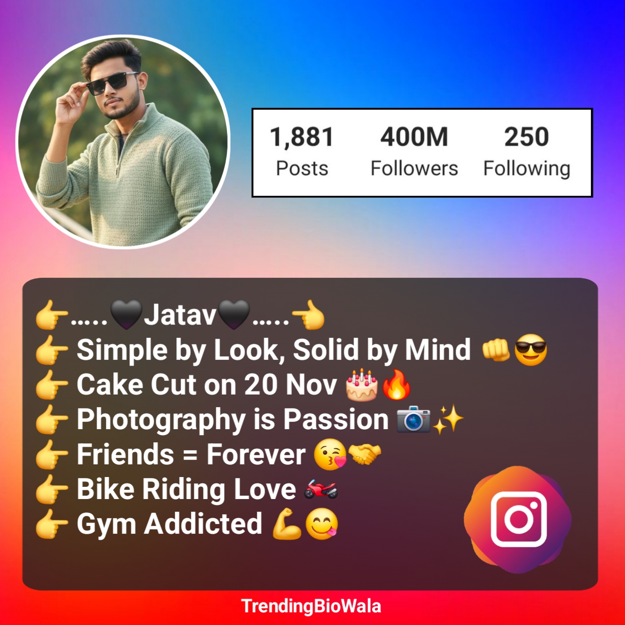 Royal Jatav Bio For Instagram