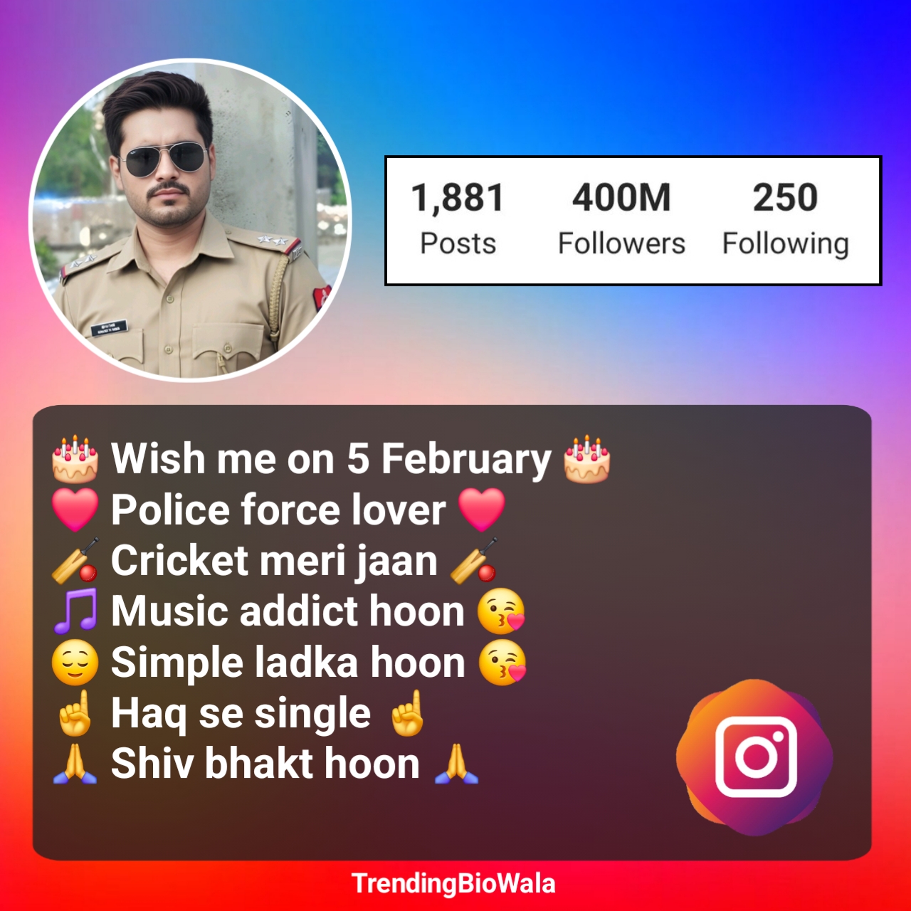 Instagram Bio For Police