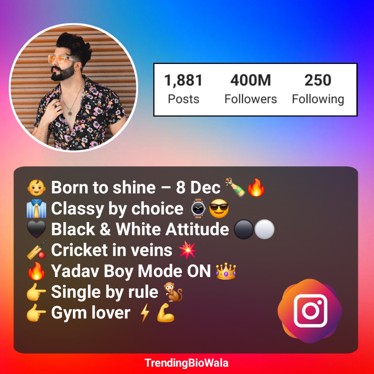 Yadav Bio For Instagram With Emoji