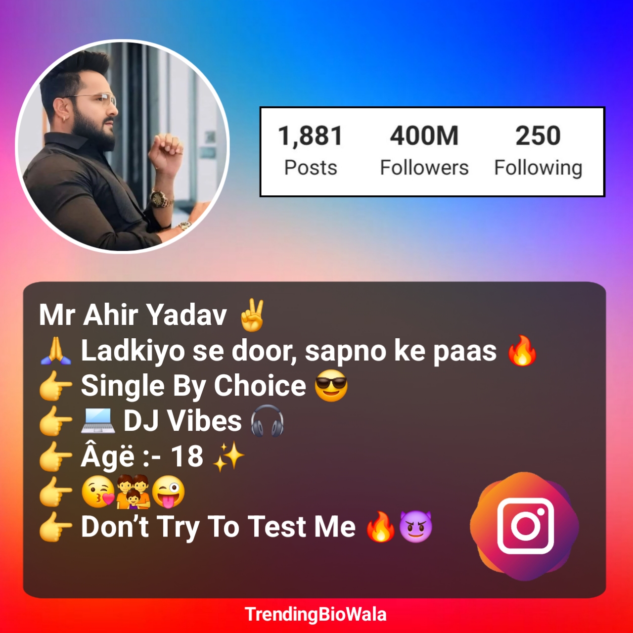 Ahir Yadav Bio For Instagram