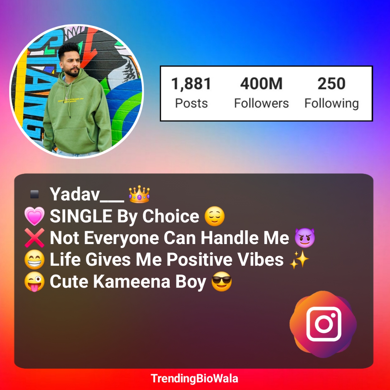 Stylish Instagram Bio Yadav