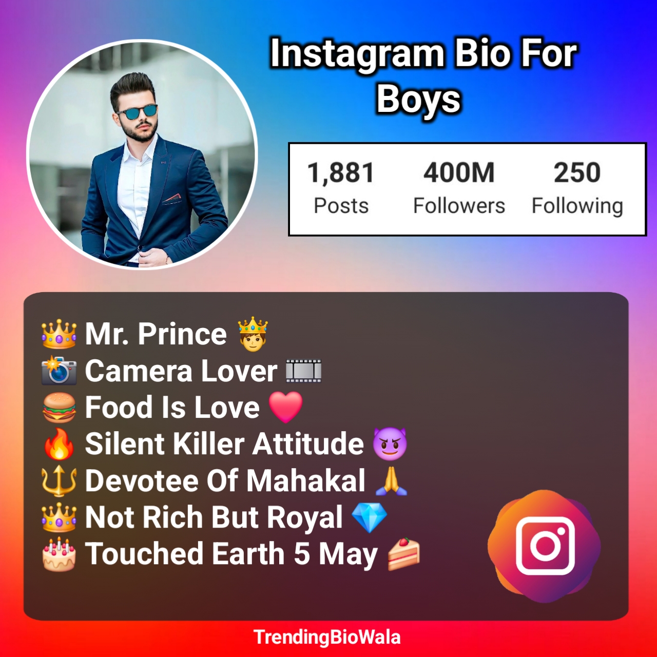 Instagram Bio For Boys