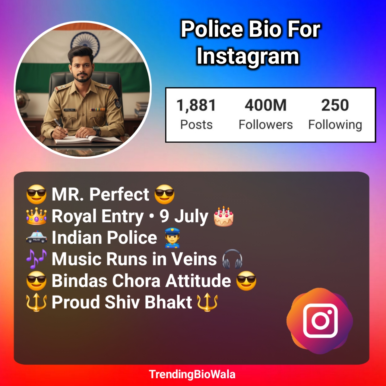 Police Bio For Instagram